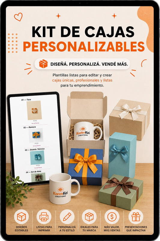 Kit de Packaging Profesional — Plantillas de Cajas Personalizables